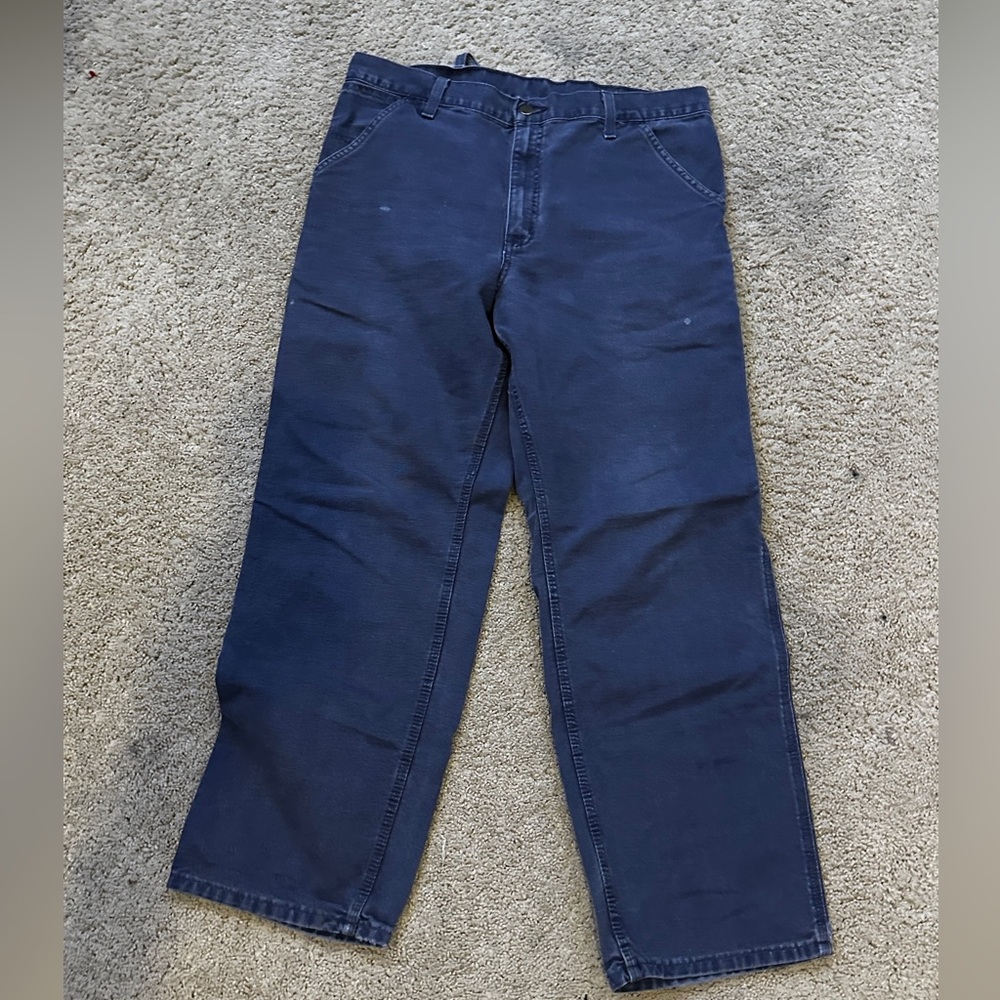 Baggy purple carhartt carpenter pants 34x30